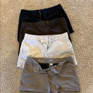 4 pairs Loft shorts